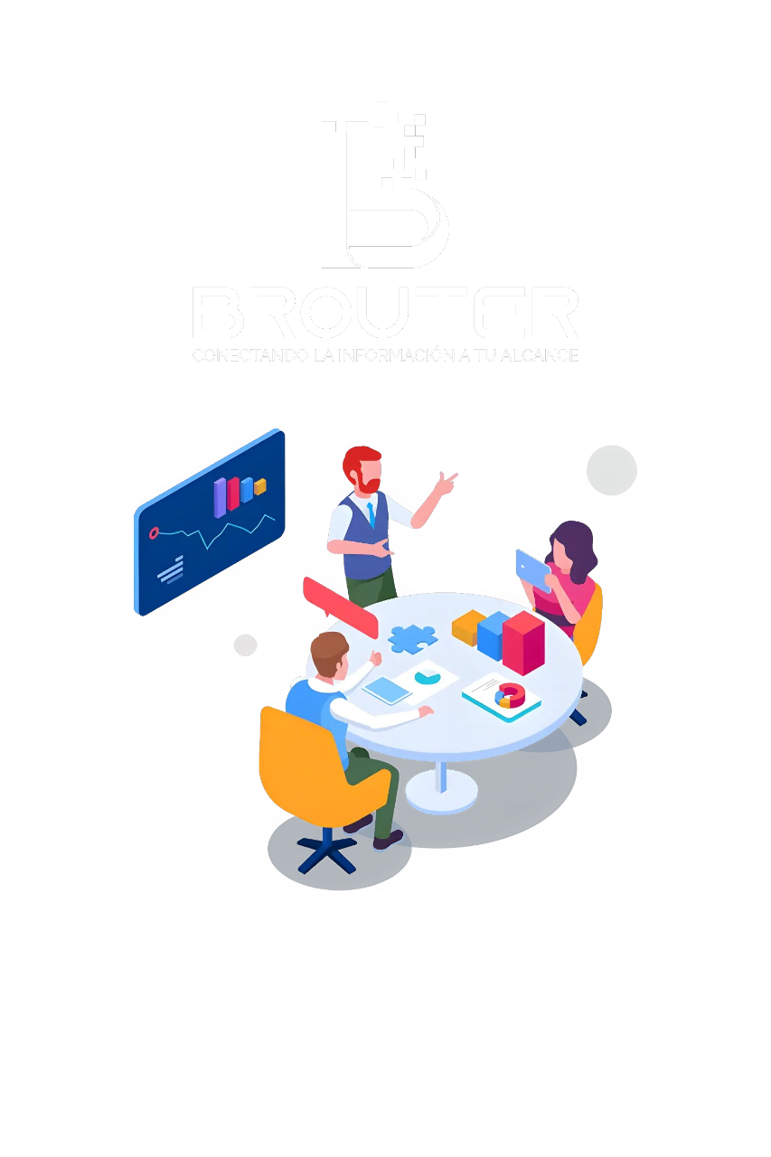 Ilustración abstracta representando soluciones digitales