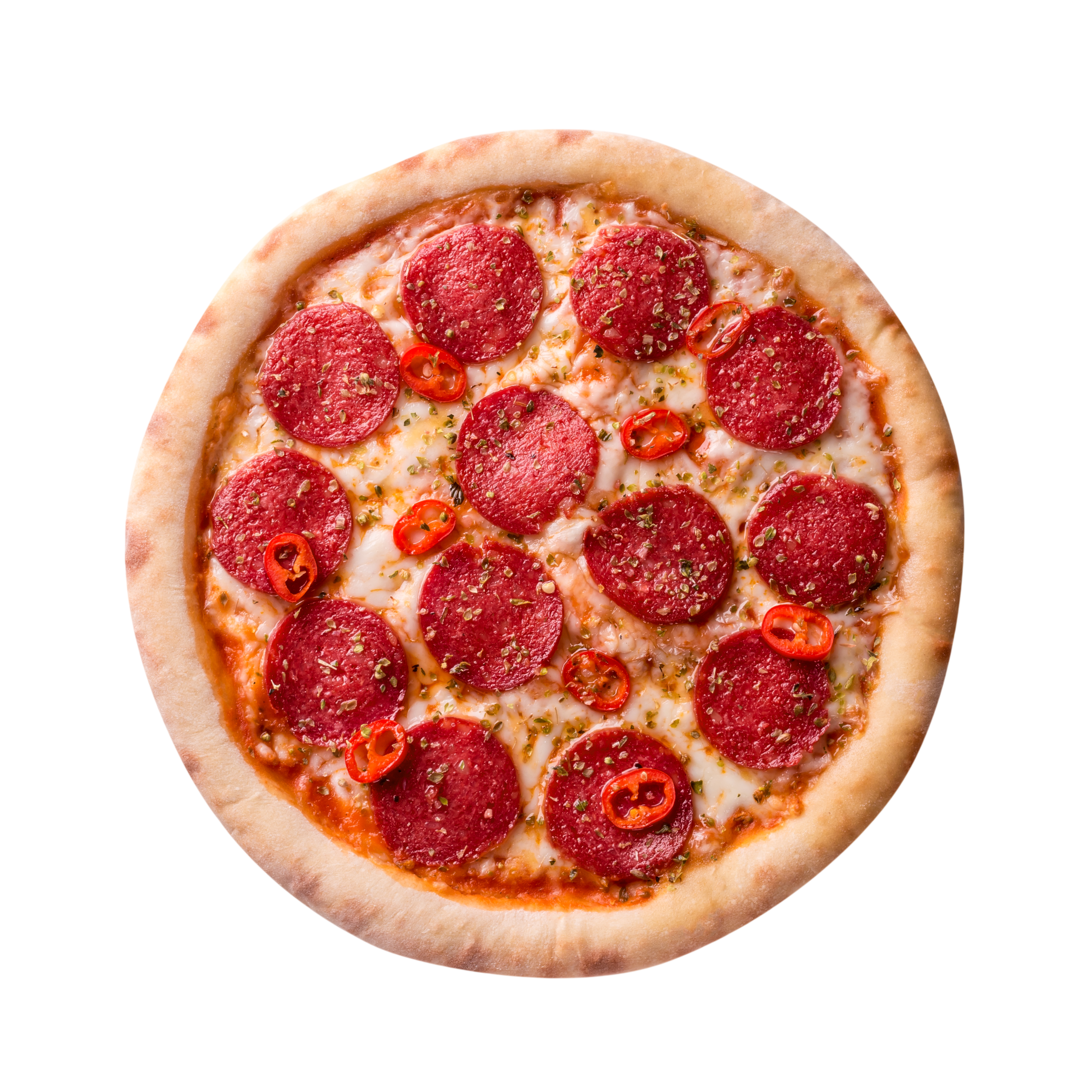 Pizza pepperoni con ají